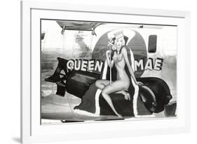 Nose Art, Queen Mae, Pin-Up-null-Framed Premium Giclee Print