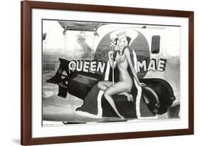 Nose Art, Queen Mae, Pin-Up-null-Framed Premium Giclee Print