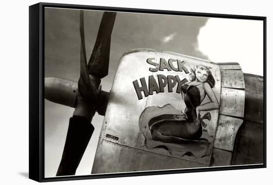 Nose Art, Sack Happy Pin-Up-null-Framed Stretched Canvas