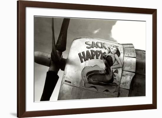 Nose Art, Sack Happy Pin-Up-null-Framed Art Print