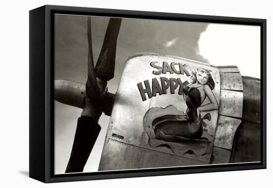 Nose Art, Sack Happy Pin-Up-null-Framed Stretched Canvas