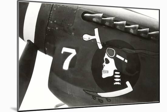 Nose Art, Skull with Goggles-null-Mounted Art Print