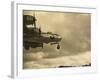 Nose of a B-29 Bomber Landing at an Airfield in Guam in 1945-null-Framed Photo