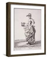 Nosegay and Memo Book Seller, Cries of London, 1760-Paul Sandby-Framed Giclee Print