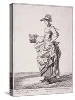 Nosegay and Memo Book Seller, Cries of London, 1760-Paul Sandby-Stretched Canvas