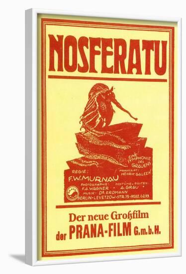 Nosferatu, a Symphony of Horror, German Movie Poster, 1922-null-Framed Art Print