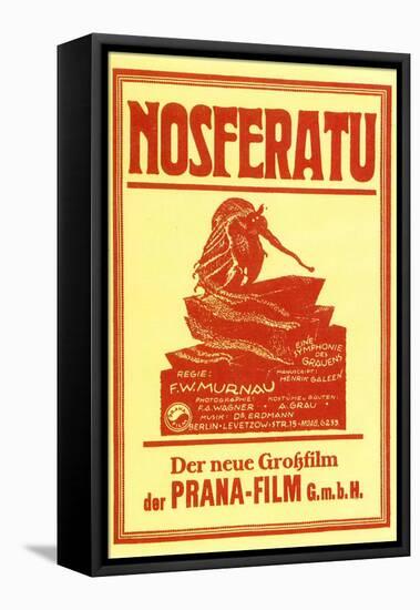 Nosferatu Movie Max Schreck 1922 Poster Print-null-Framed Stretched Canvas