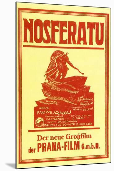 Nosferatu Movie Max Schreck 1922 Poster Print-null-Mounted Poster