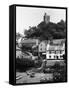 Noss Mayo Harbour, Village and Church-null-Framed Stretched Canvas