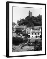 Noss Mayo Harbour, Village and Church-null-Framed Photographic Print