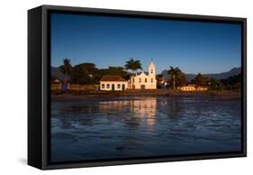 Nossa Senhora Das Dores Church in Paraty at Sunrise-Alex Saberi-Framed Stretched Canvas