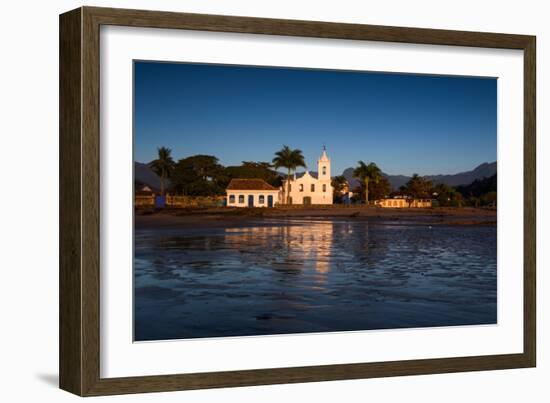Nossa Senhora Das Dores Church in Paraty at Sunrise-Alex Saberi-Framed Premium Photographic Print