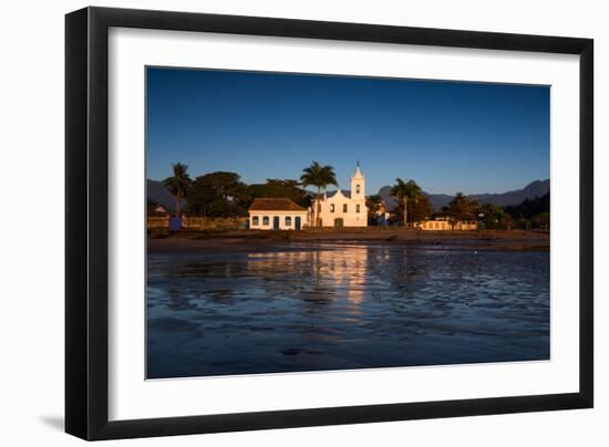 Nossa Senhora Das Dores Church in Paraty at Sunrise-Alex Saberi-Framed Premium Photographic Print