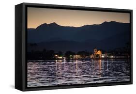 Nossa Senhora Das Dores Church in Paraty at Sunset-Alex Saberi-Framed Stretched Canvas