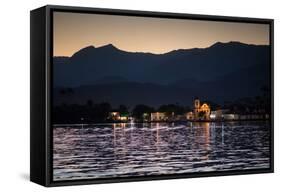 Nossa Senhora Das Dores Church in Paraty at Sunset-Alex Saberi-Framed Stretched Canvas