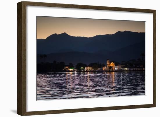 Nossa Senhora Das Dores Church in Paraty at Sunset-Alex Saberi-Framed Photographic Print