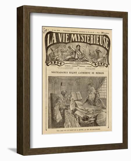 Nostradamus French Prophet Alarms Catherine de Medici with His Predictions-null-Framed Art Print