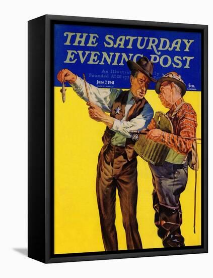 "Not a Keeper," Saturday Evening Post Cover, June 7, 1941-Rauschert J. Karl-Framed Stretched Canvas