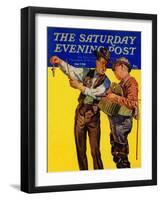 "Not a Keeper," Saturday Evening Post Cover, June 7, 1941-Rauschert J. Karl-Framed Giclee Print