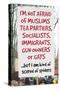 Not Afraid Of Tea Partiers But Scared Of Spiders  - Funny Poster-Ephemera-Stretched Canvas