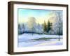 Not Frozen Lake In Winter Wood-balaikin2009-Framed Art Print