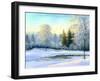 Not Frozen Lake In Winter Wood-balaikin2009-Framed Art Print