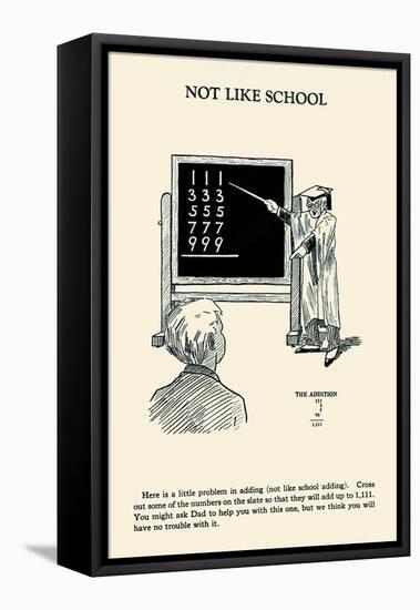 Not Like School-null-Framed Stretched Canvas