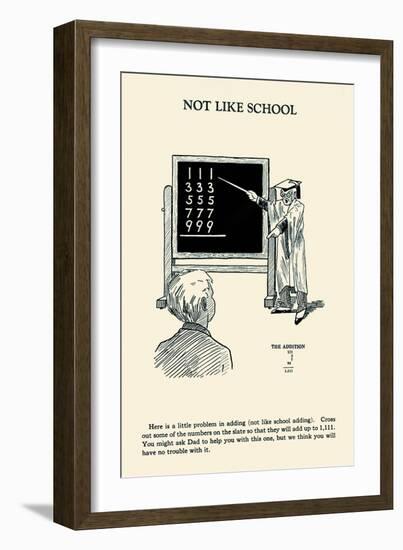 Not Like School-null-Framed Art Print