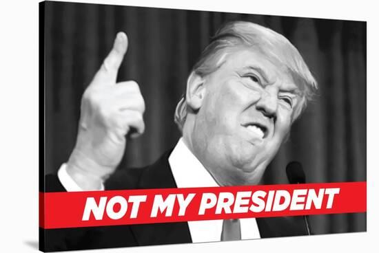 Not My President-Ephemera-Stretched Canvas