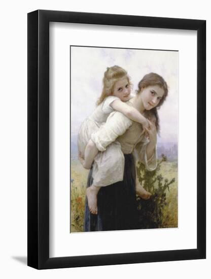 Not Too Much to Carry-William Adolphe Bouguereau-Framed Giclee Print