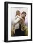 Not Too Much to Carry-William Adolphe Bouguereau-Framed Art Print