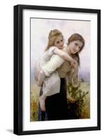 Not Too Much to Carry-William Adolphe Bouguereau-Framed Art Print