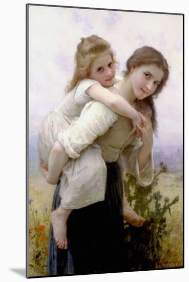 Not Too Much to Carry-William Adolphe Bouguereau-Mounted Art Print