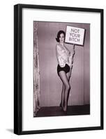 Not Your Bitch Pinup Funny Poster-null-Framed Poster