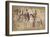 Notable suivi de son écuyer (fragment d'une scène de la vie du Bouddha)-null-Framed Giclee Print