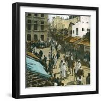 Notables Going to the Mosque, Tangier (Morocco), Circa 1885-Leon, Levy et Fils-Framed Photographic Print