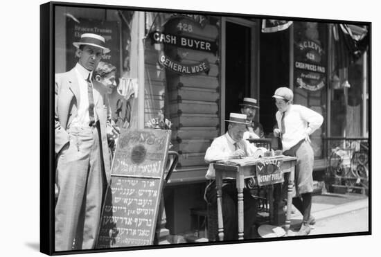 Notary Public on the Street-null-Framed Stretched Canvas