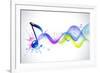 Note And Sound Waves. Music Background-Misha-Framed Premium Giclee Print