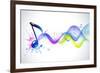 Note And Sound Waves. Music Background-Misha-Framed Premium Giclee Print