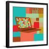 Notebook-Yashna-Framed Art Print