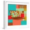 Notebook-Yashna-Framed Art Print