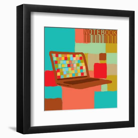 Notebook-Yashna-Framed Art Print