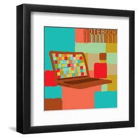 Notebook-Yashna-Framed Art Print