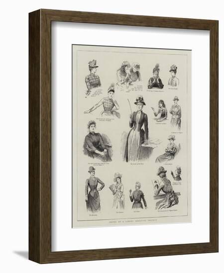 Notes at a Ladies' Debating Society-null-Framed Giclee Print