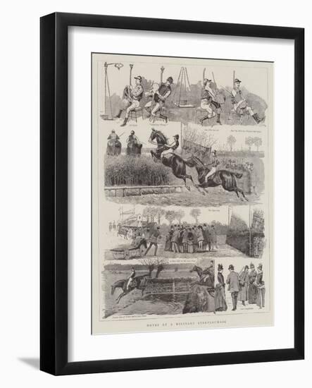 Notes at a Military Steeplechase-null-Framed Giclee Print
