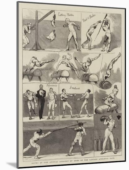 Notes at the Annual Assault of Arms of the London Athletic Club-null-Mounted Giclee Print