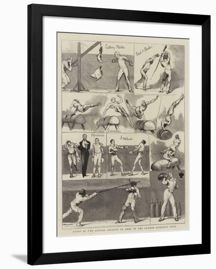 Notes at the Annual Assault of Arms of the London Athletic Club-null-Framed Giclee Print