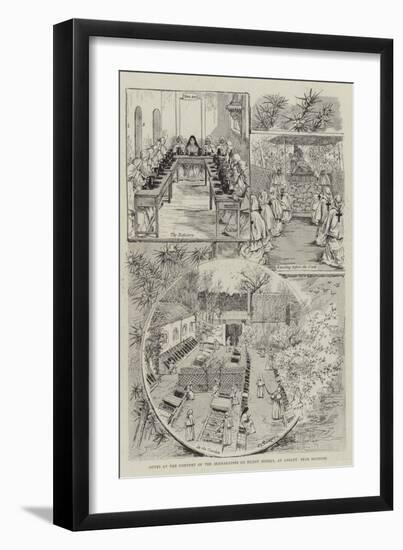 Notes at the Convent of the Bernardines or Silent Sisters, at Anglet, Near Bayonne-V.a. Poirson-Framed Giclee Print