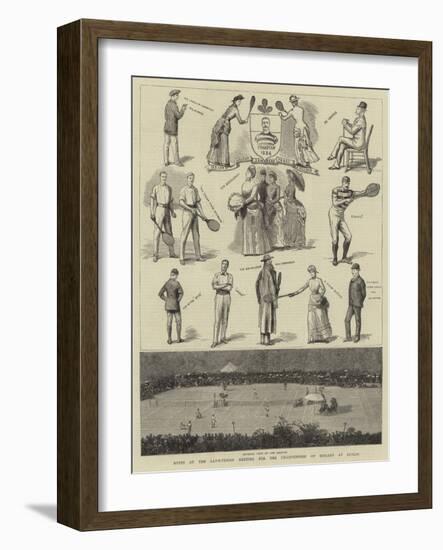 Notes at the Lawn-Tennis Meeting for the Championship of Ireland at Dublin-null-Framed Giclee Print