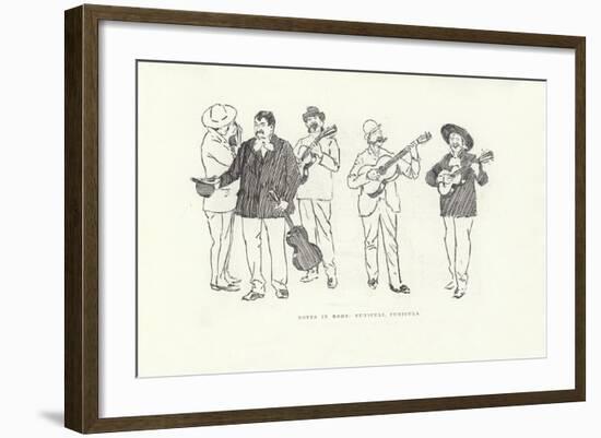 Notes in Rome, Funiculi, Funicula-Phil May-Framed Giclee Print